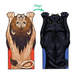 Luvsy Flip Blanket - Lion & Panther, 2 Blankets in 1
